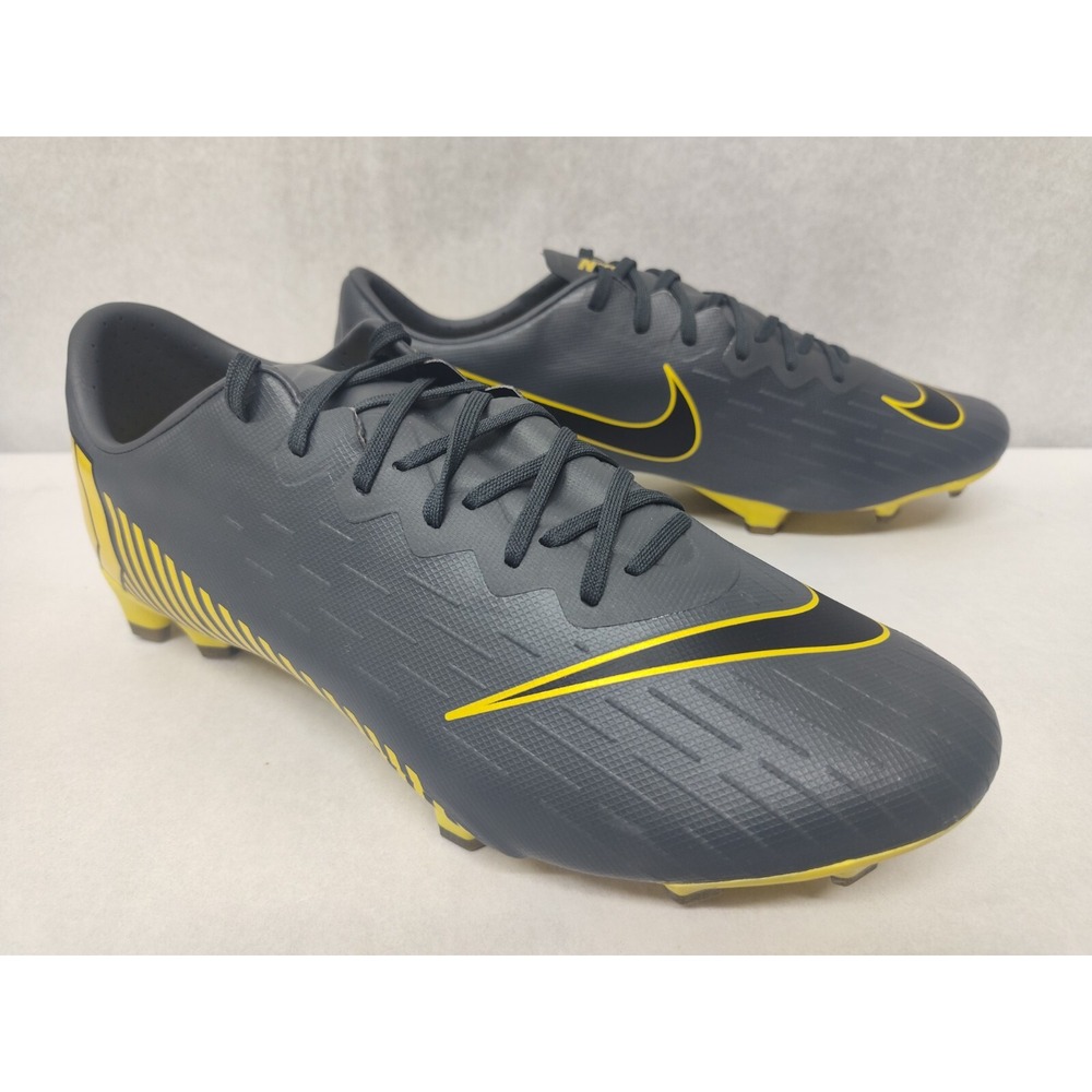 Nike Men's Vapor 12 Pro FG Soccer Cleats AH7382-070 Dark Gray Black Sz 11.5